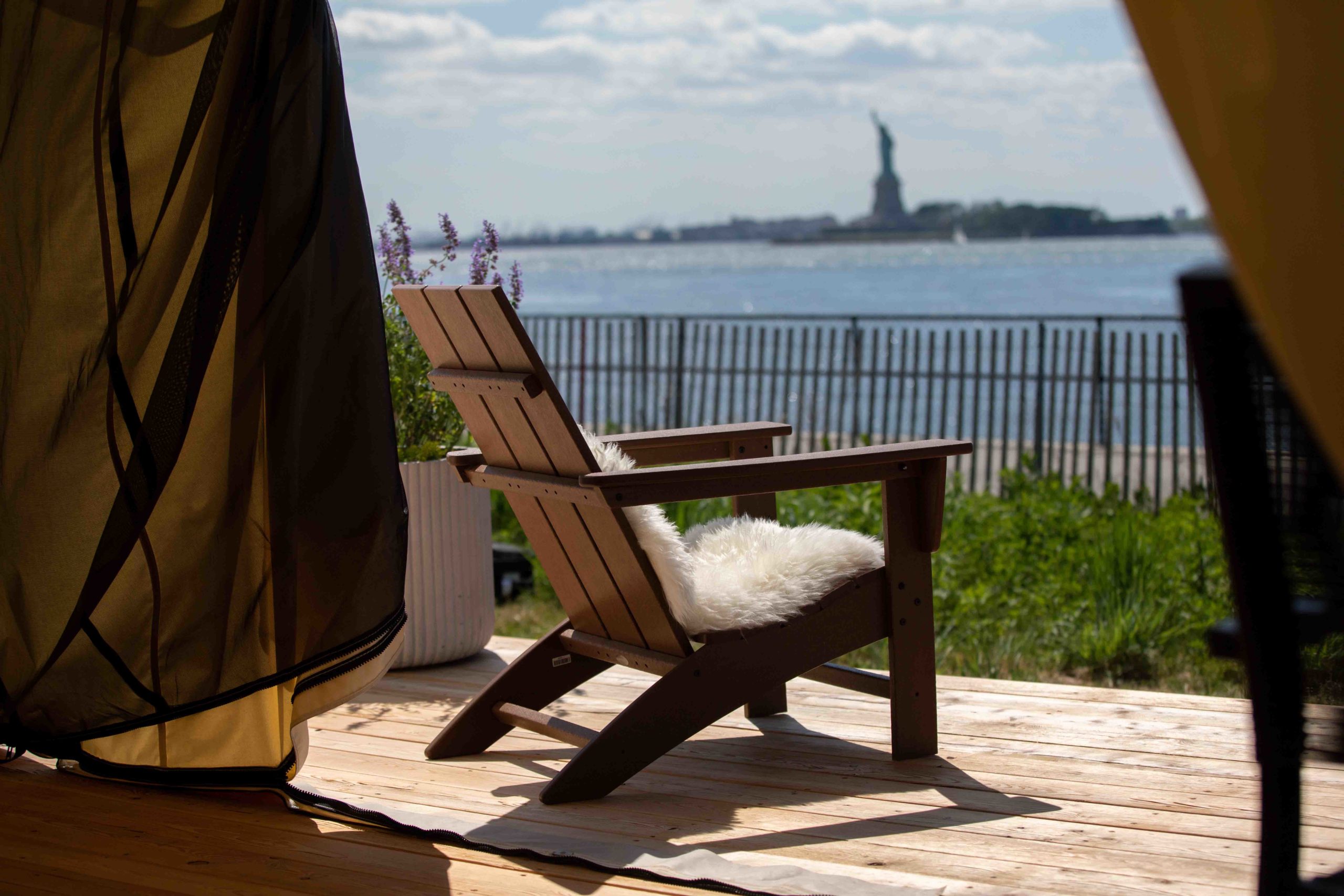 Statue of liberty from tent