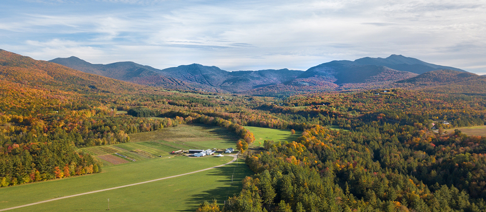 A beautiful view of the Green Mountains in Vermont.